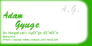 adam gyuge business card